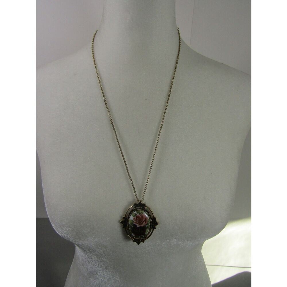VTG Sarah Covington Rose Marie Gold Tone Chain Necklace 26" Boho Cottagecore Y2K